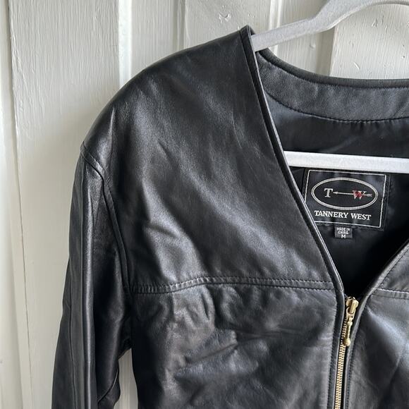 Tannery West Leather Bolero Leather Jacket - Picture 4 of 8